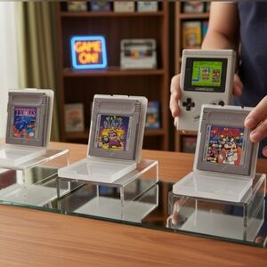 (3) 1989-90 Nintendo Game Boy Games Wario Blast/Dr Mario/Tetris/W/Plastic Cases.